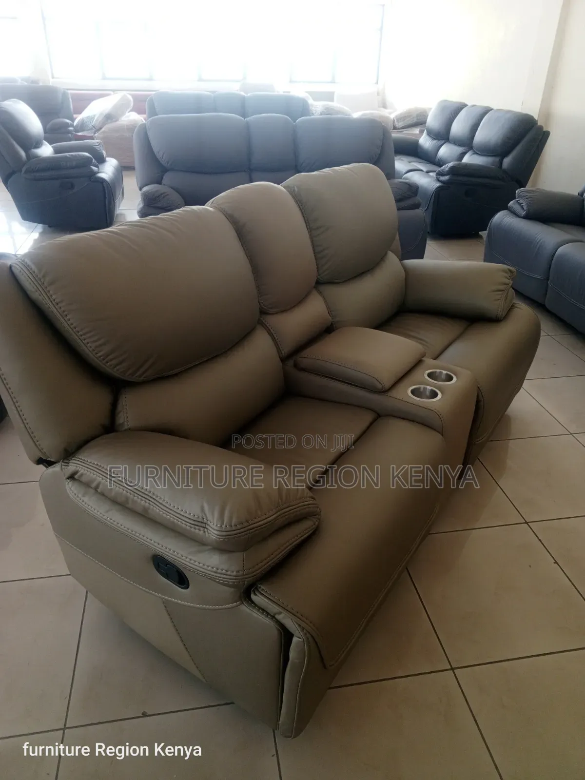 Two Seater Jungle Green Recliner Sofa