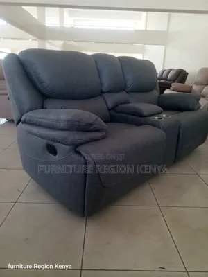 Dark Gray Two-Seater King-Size Recliner