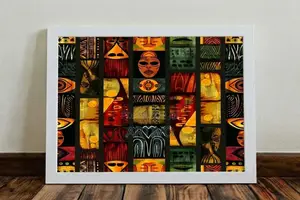 African Pattern Canvas Wall Art