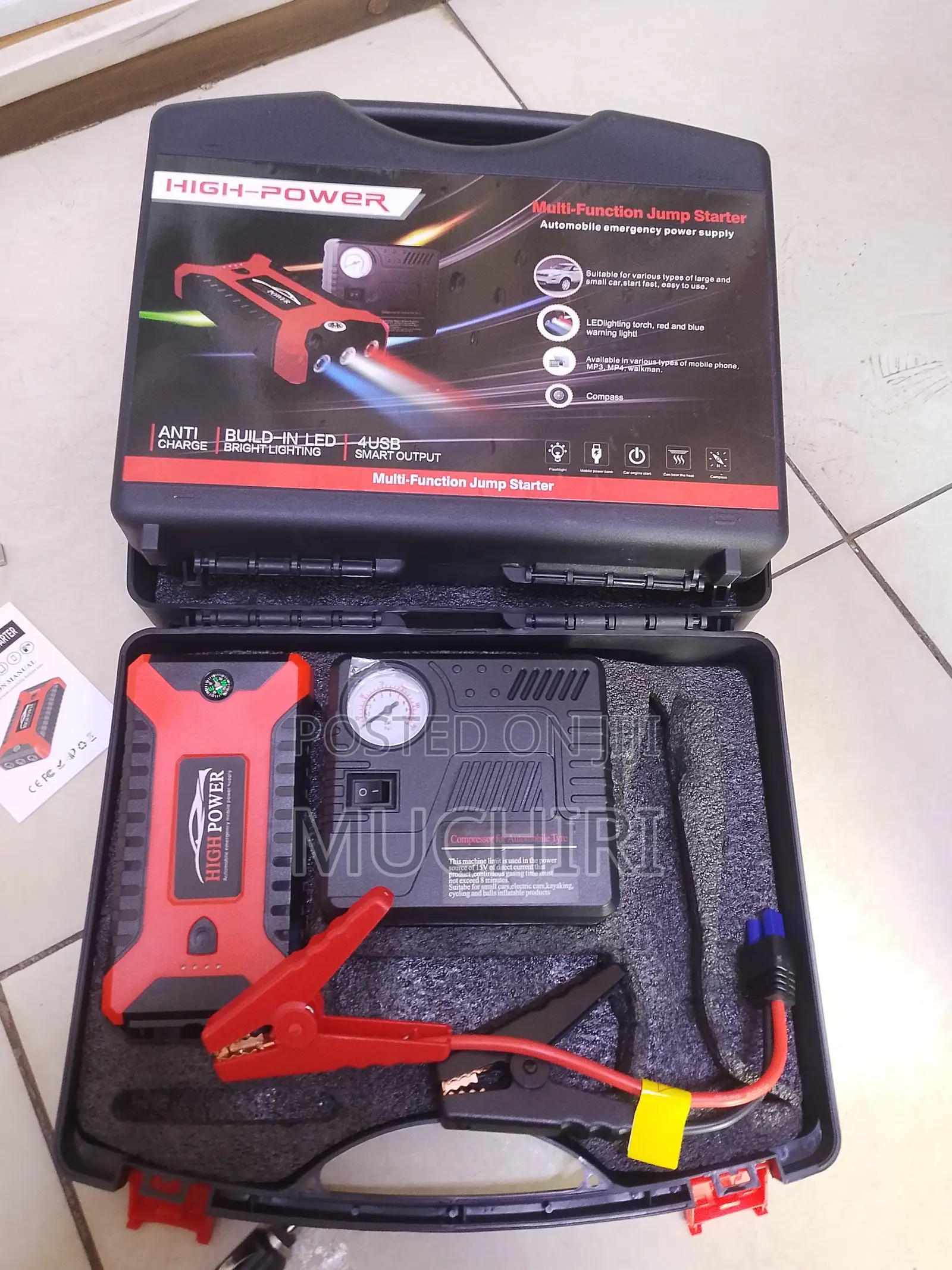 Car Jump Starter With Built-in Pressure Pump