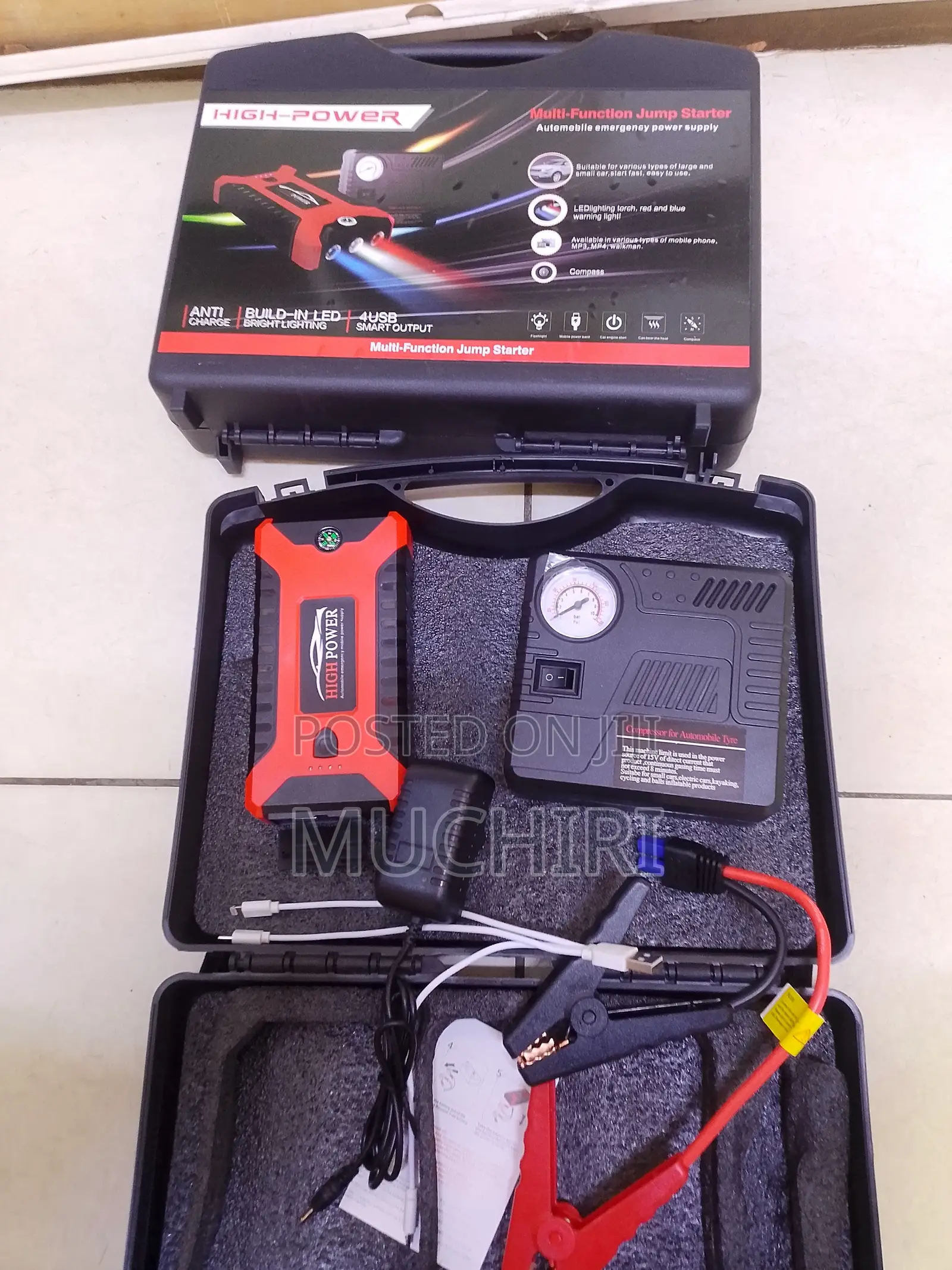 Car Jump Starter With Air Pump and USB Charging