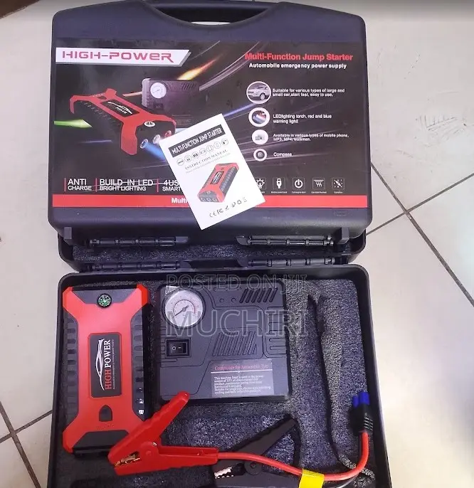 Car Battery Jumpstarter Pack With Tyre Pressure Pump