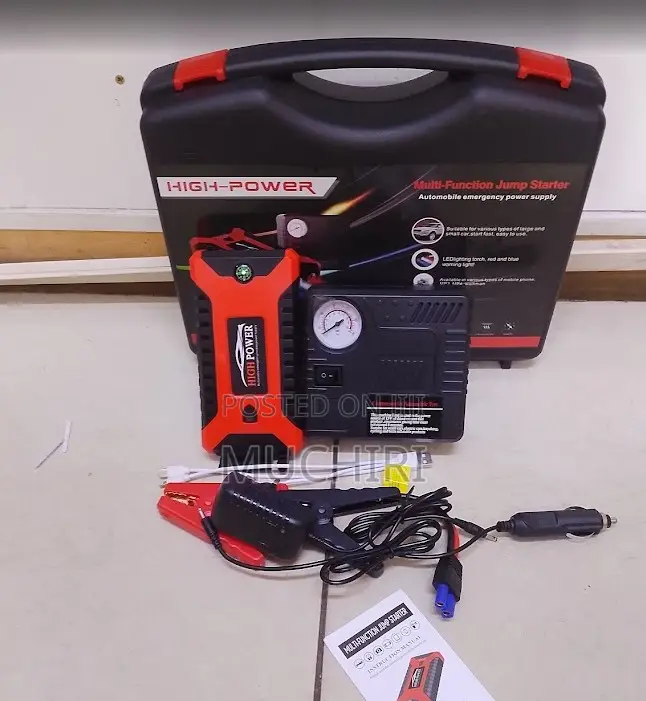 Car Battery Jumpstarter Pack With Tyre Pressure Pump