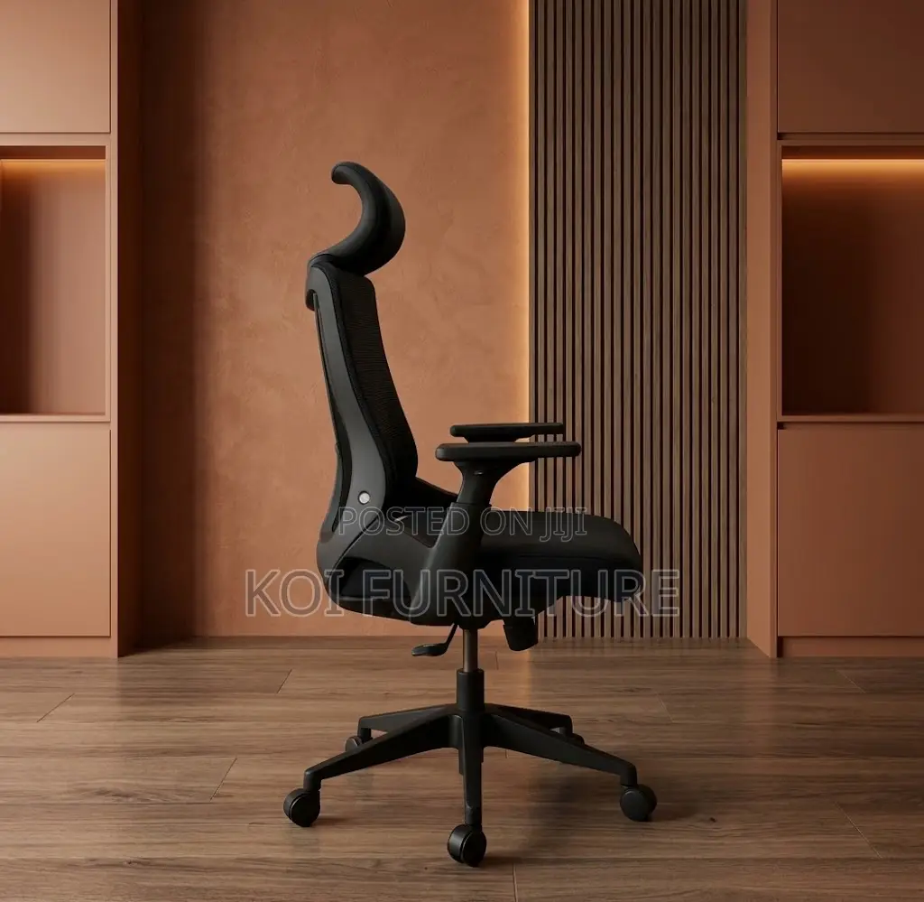Office Chair; Ergonomic Lammar Fabric Executive Seat