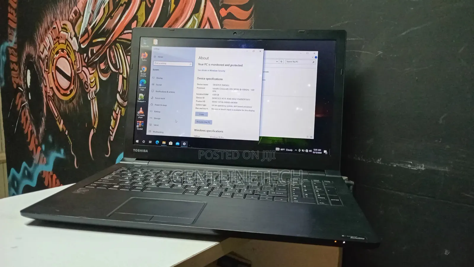 Laptop Toshiba 4GB Intel Celeron HDD 500GB
