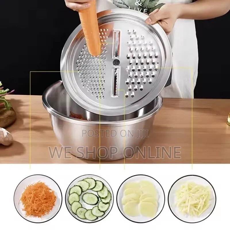 24cm 3in 1colander Stainless Steel Bowl, Strainer & Salad Mixing Bowls