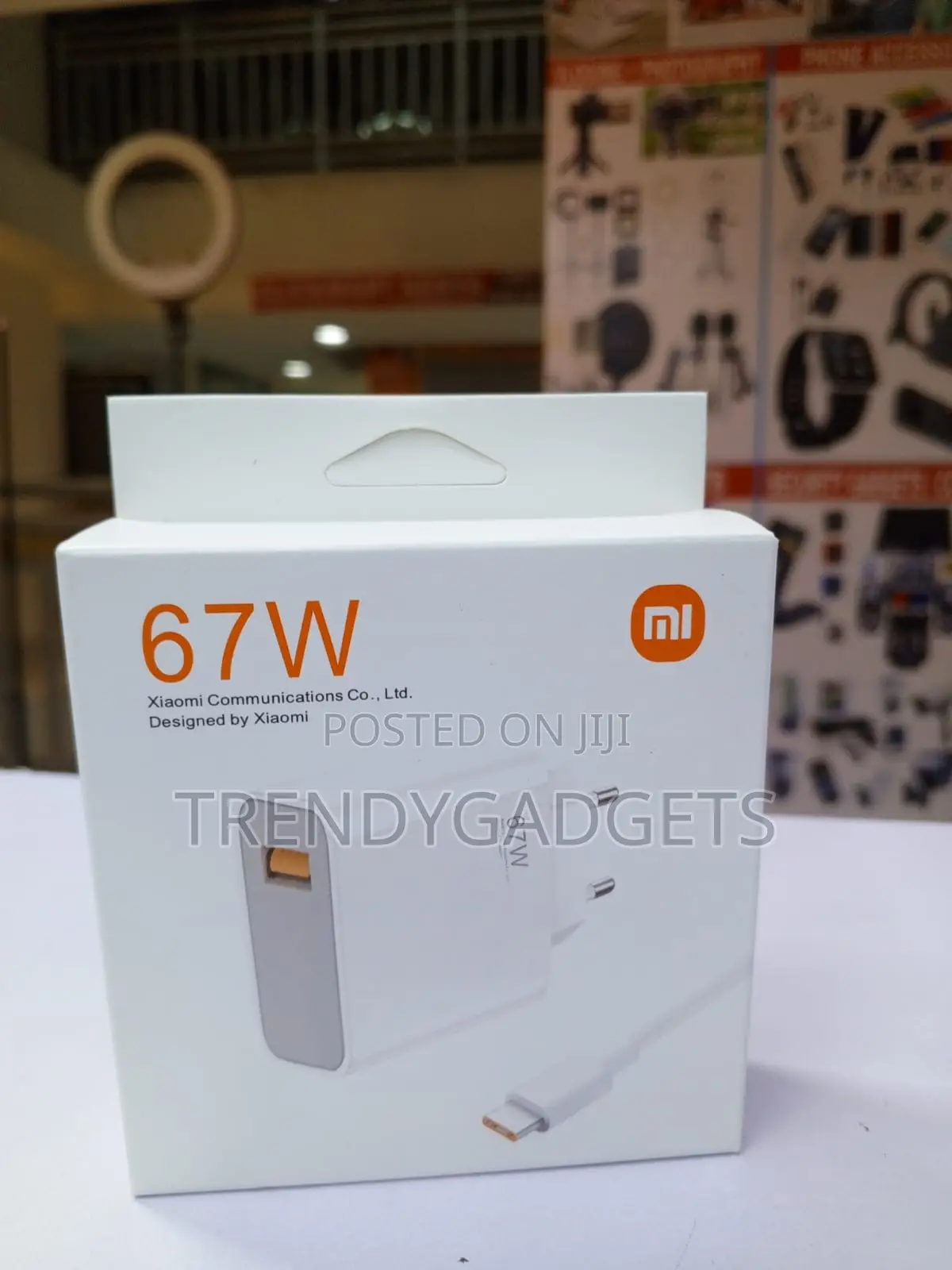 67W Fast Charger for Xiaomi Redmi POCO With Charging Cable