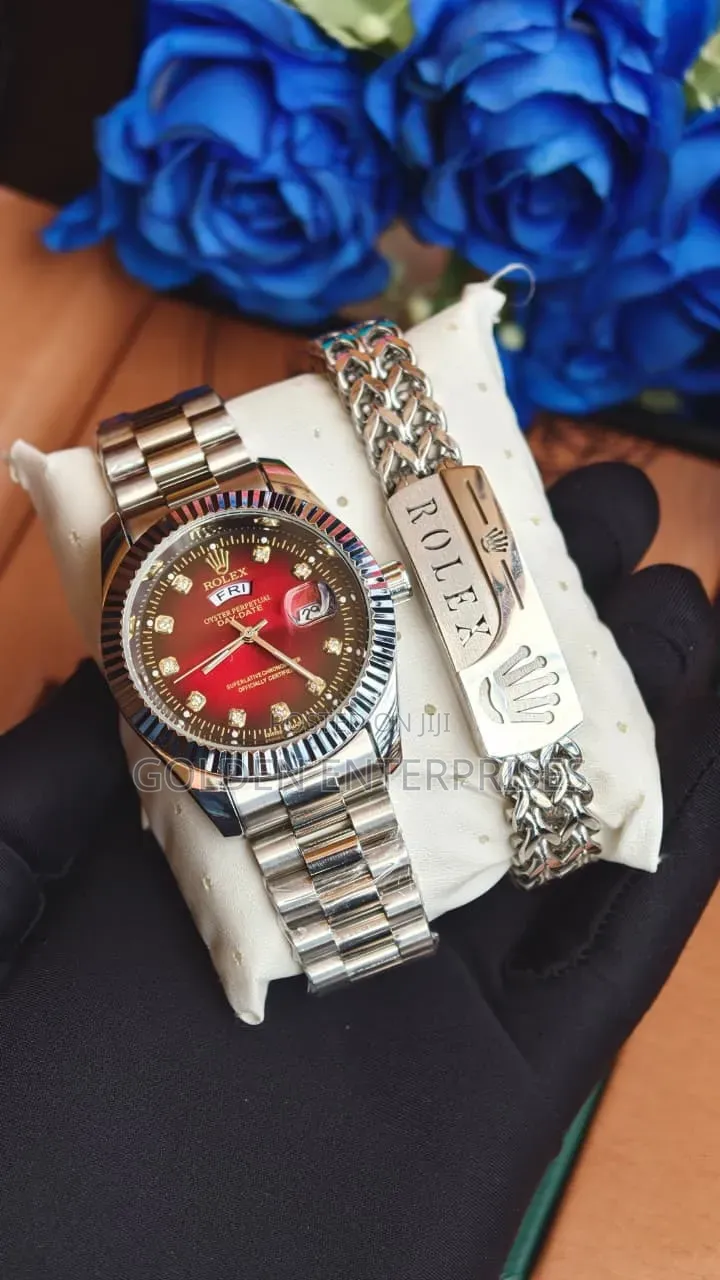 Gold Rolex-Style Statement Bracelet