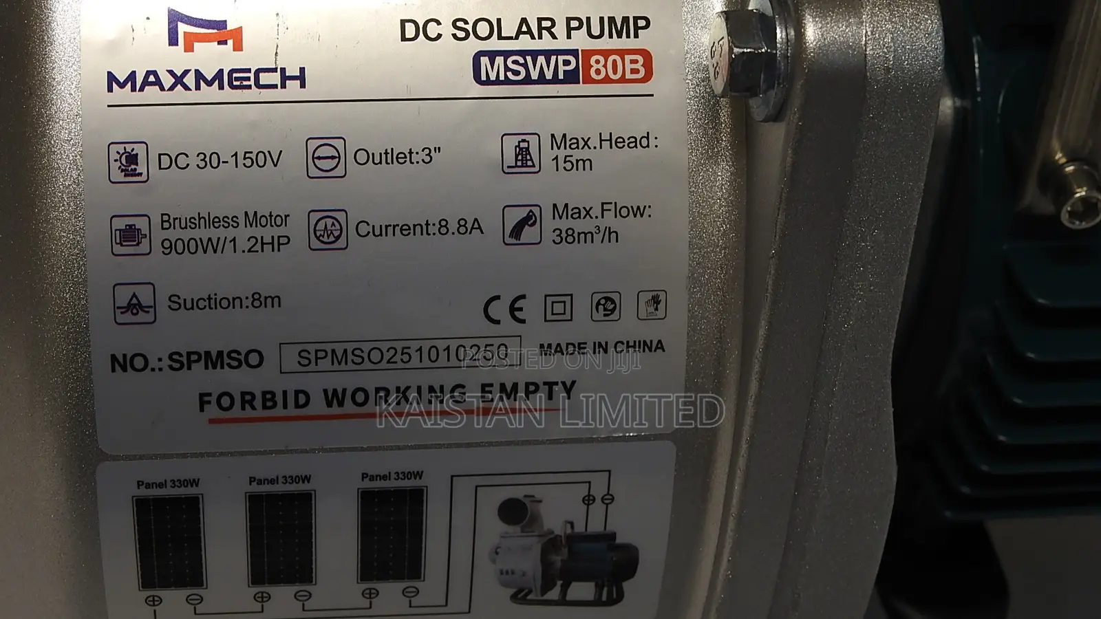 Maxmech 3 Inch Solar Water Pump.
