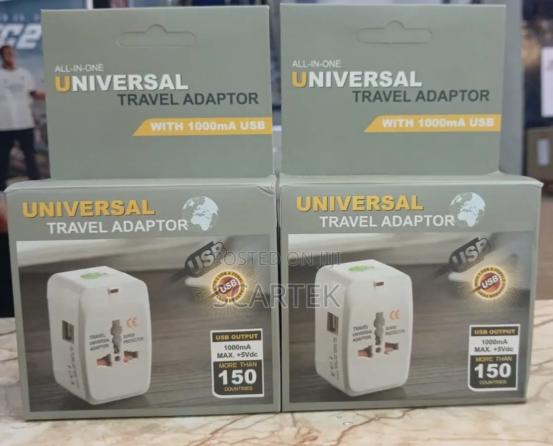 Universal Travel Adapter 1000mA Max+5vdc