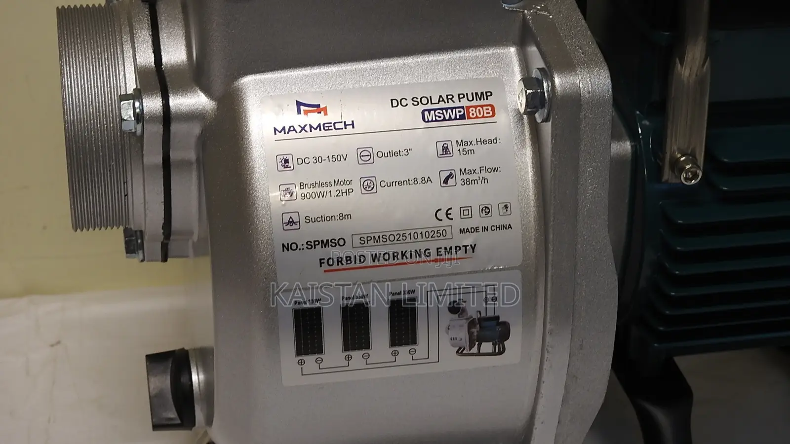 DC Solar Water Pump 3-Inch Outlet – MAXMECH 80B / 3 Inch Solar Pump