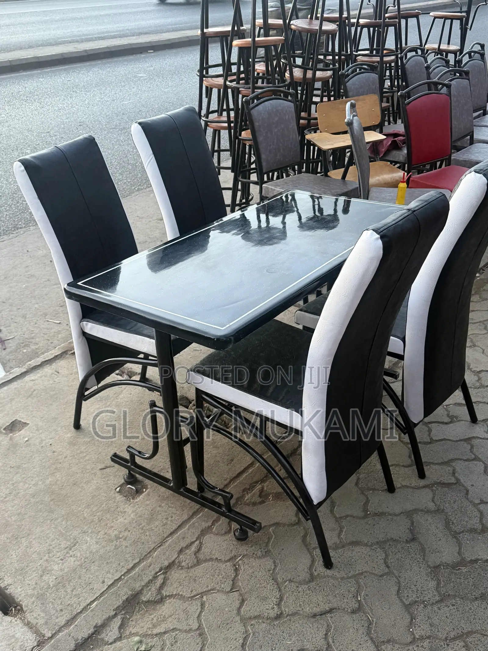 Restaurant and Bar Executive Chairs and Black 4by2 Table