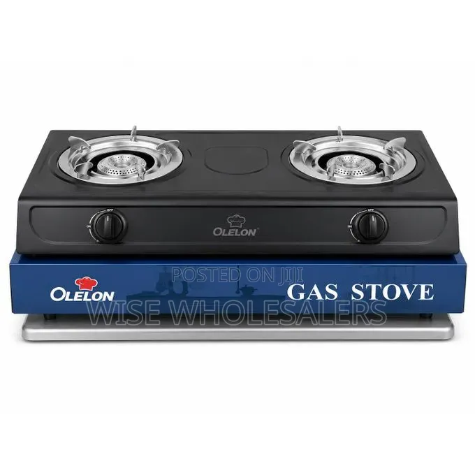 Oleleon Double Burner Gas Cooker With Lid