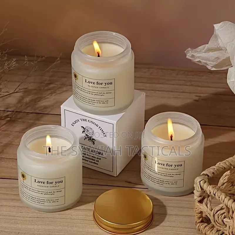 *100G Frosted Glass Cup Scented Candle Gift Decorative Piece Smoke