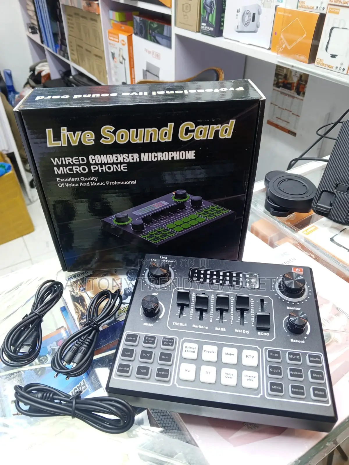V9 Audio Mixer Sound Card With Voice Changer and Effects