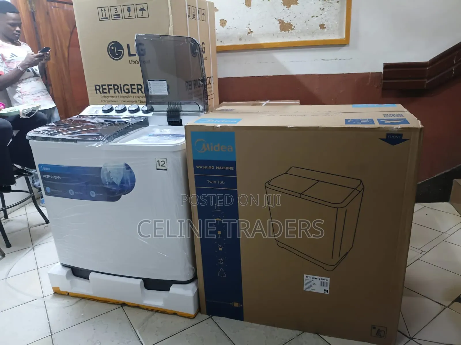 Midea 14KG Twin Tub Washing Machine Wash & Spin MT100W140/WG