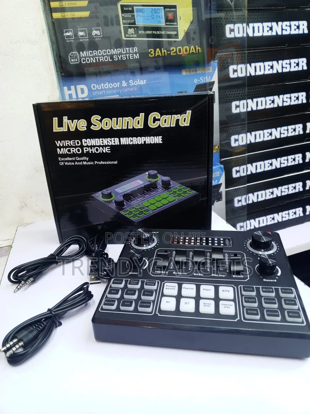 V9 Audio Mixer With Voice Changer and Karaoke Sound Effects
