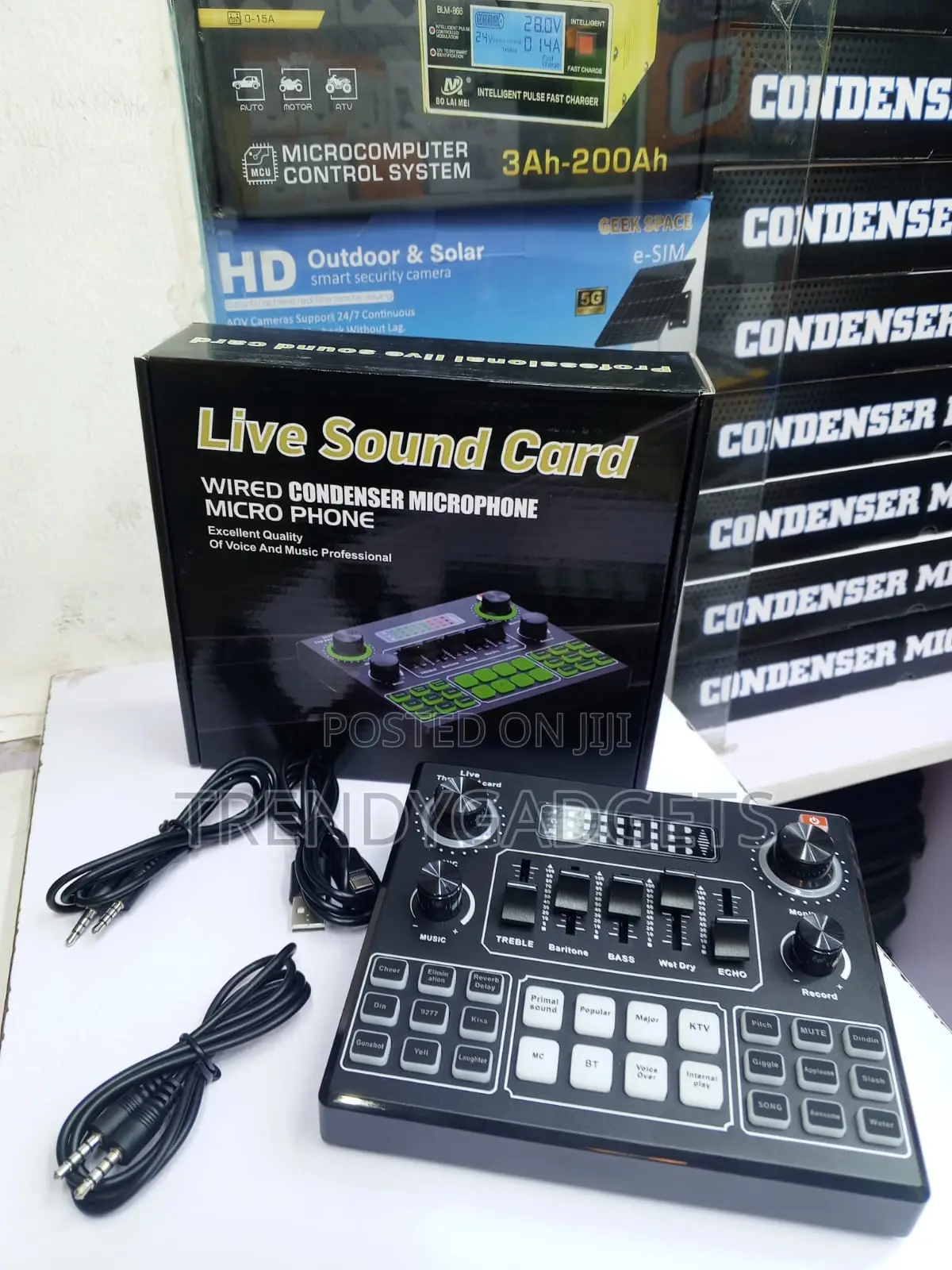 V9 Audio Mixer With Voice Changer and Karaoke Sound Effects