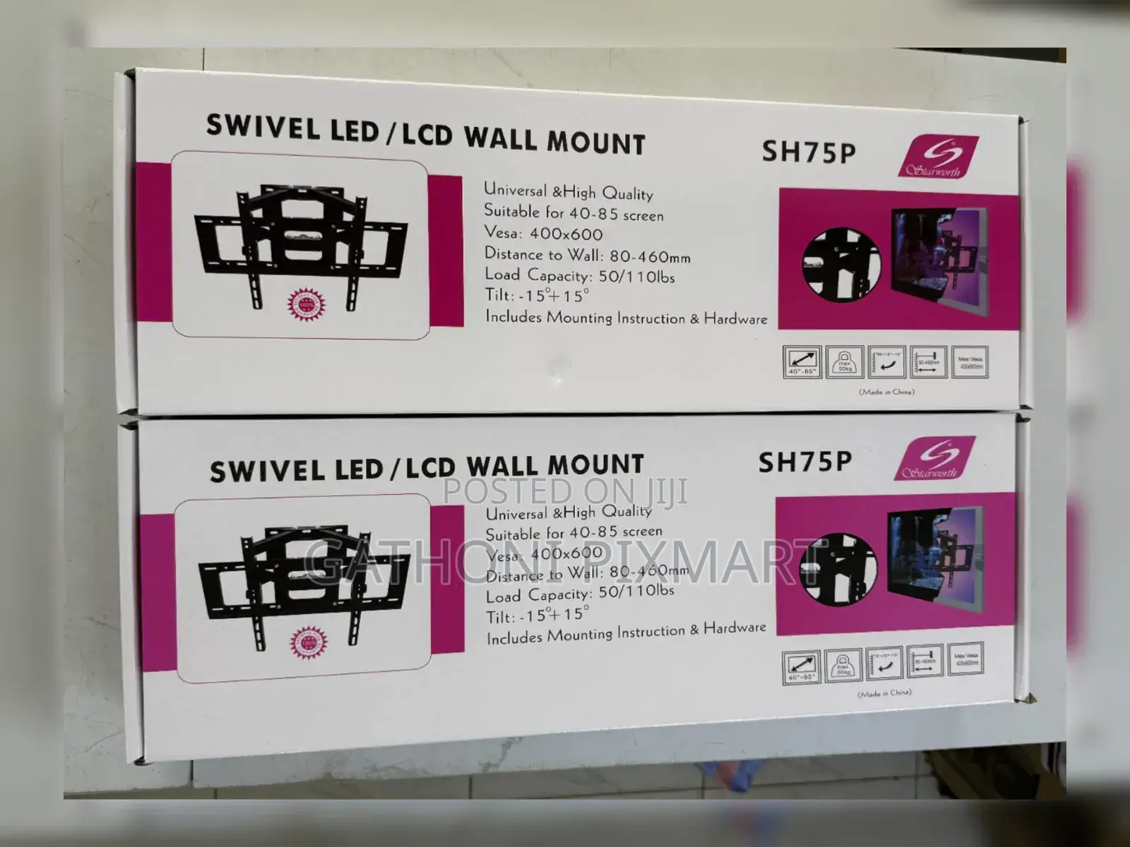Heavy-Duty Style Swivel Wall Mount SH-75P for Large TVs