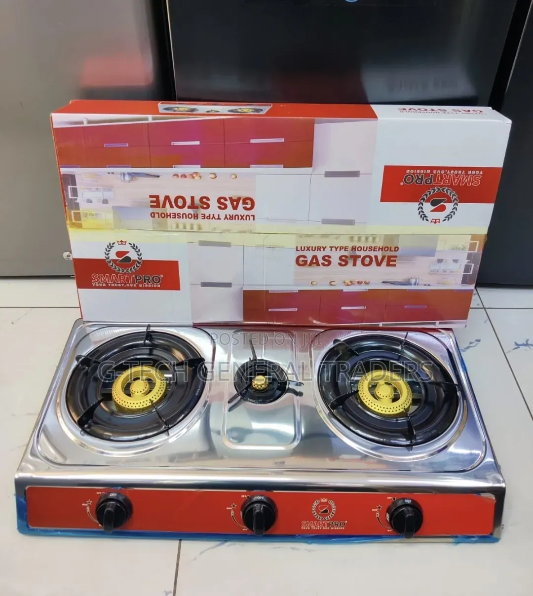 Smartpro 3-Burner Stainless Steel Table Top Gas Stove