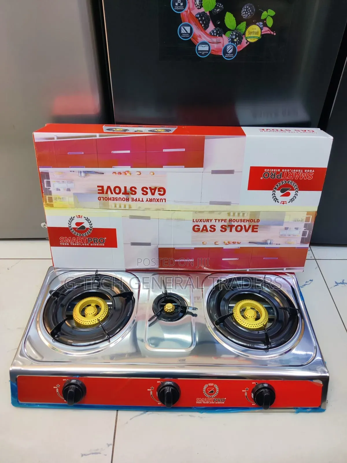 Smartpro 3-Burner Stainless Steel Table Top Gas Stove