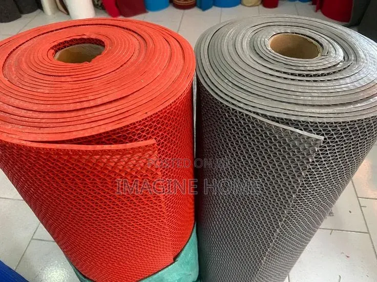 Green, Grey and Red Perforated Mat