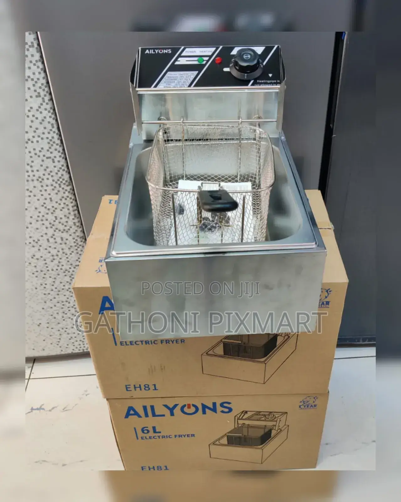 AiLyons 6-Litre Single Electric Deep Fryer for Home and Kitchen Use