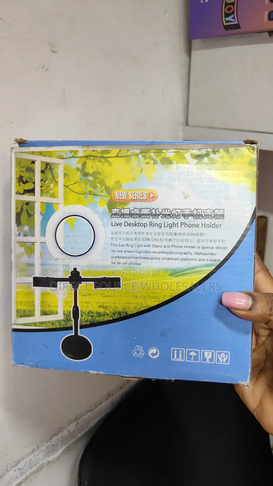 Table Stand Ring Light With 2 Phone Holders