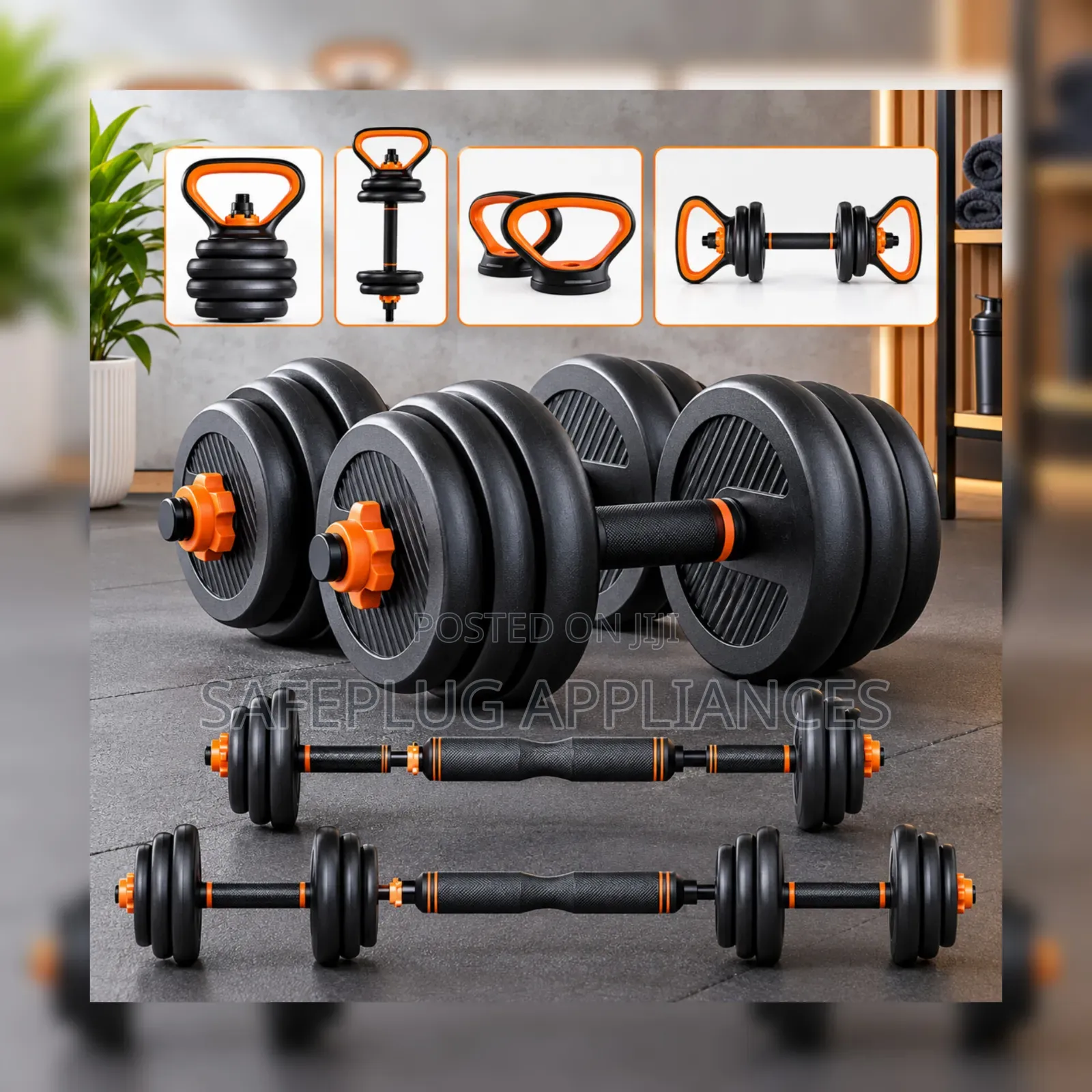 Multifunctional 6-in-1 Adjustable Kettlebell Weight Set 50kg