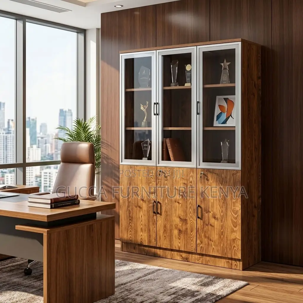 Brown Executive Wooden File Cabinet