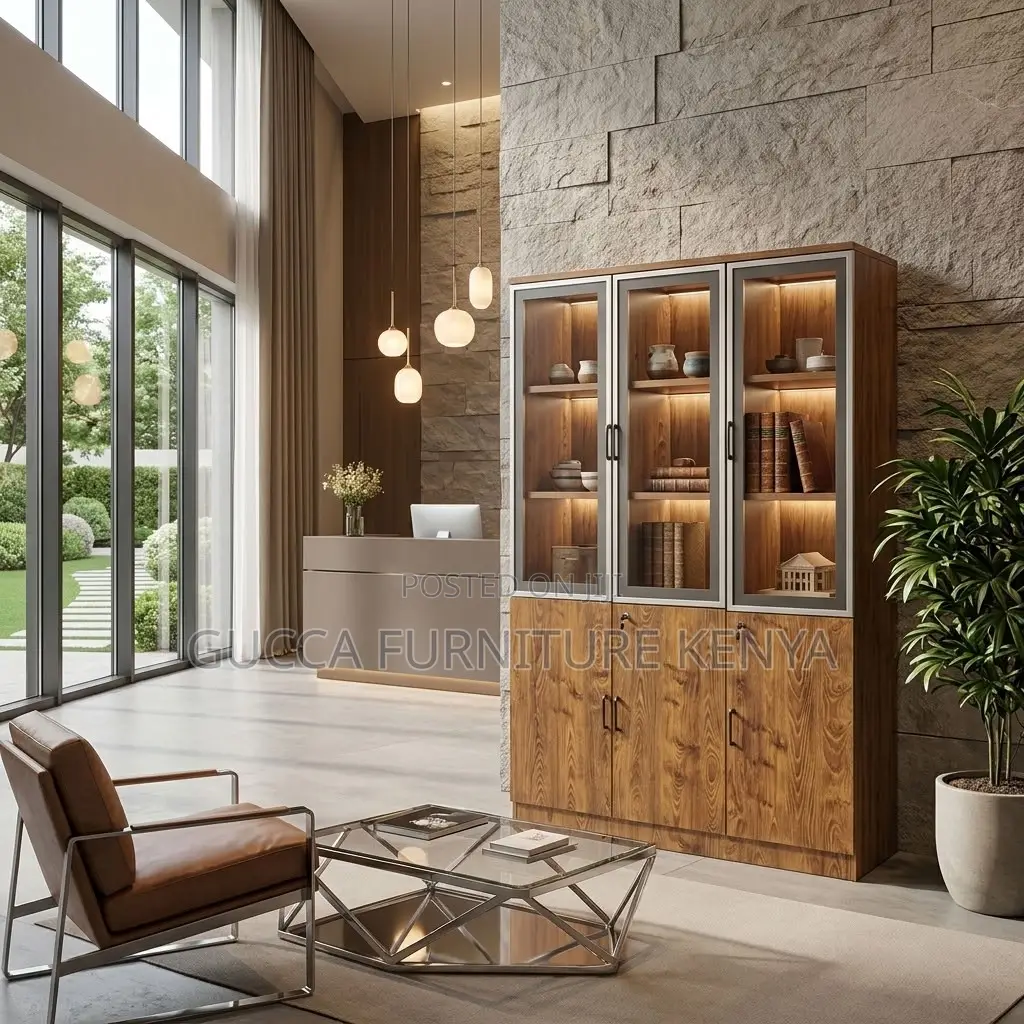 Brown Executive Wooden File Cabinet
