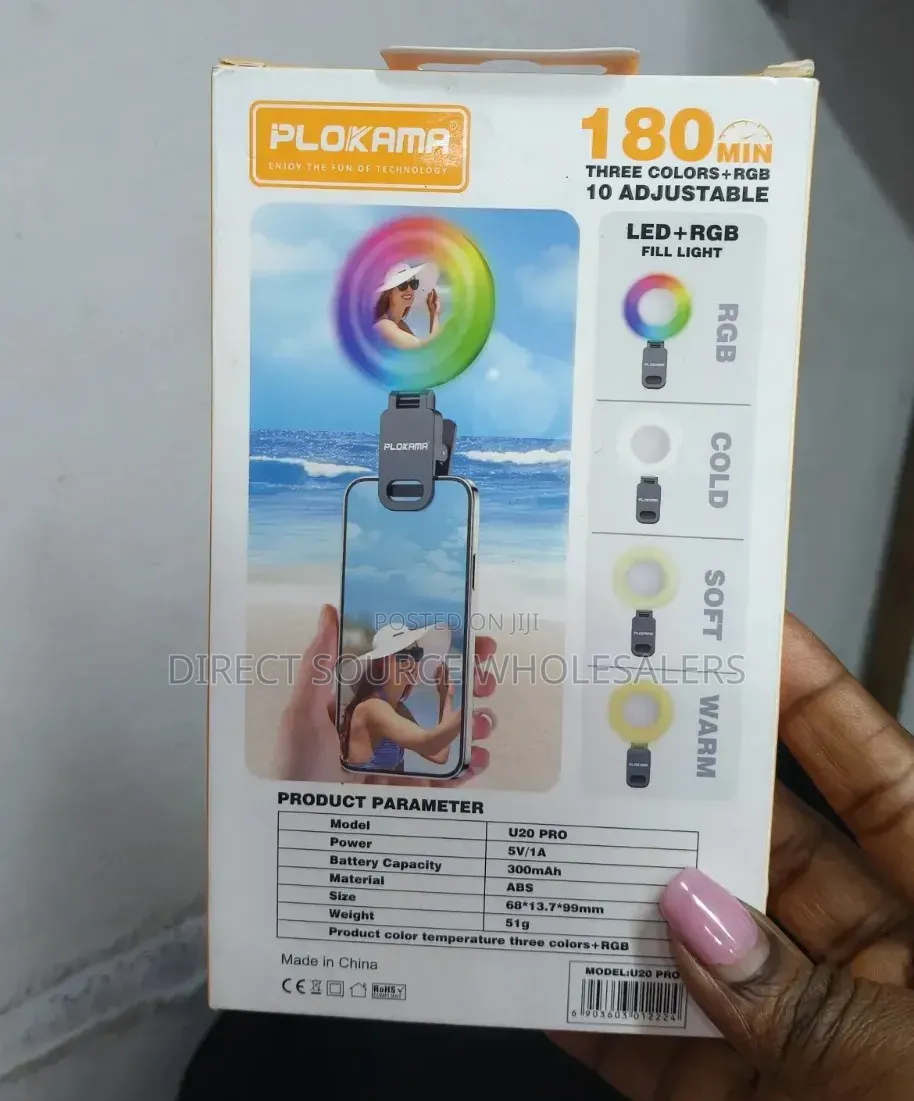 Portable RGB Led Selfie Light. Laptop/Smartphone Lite