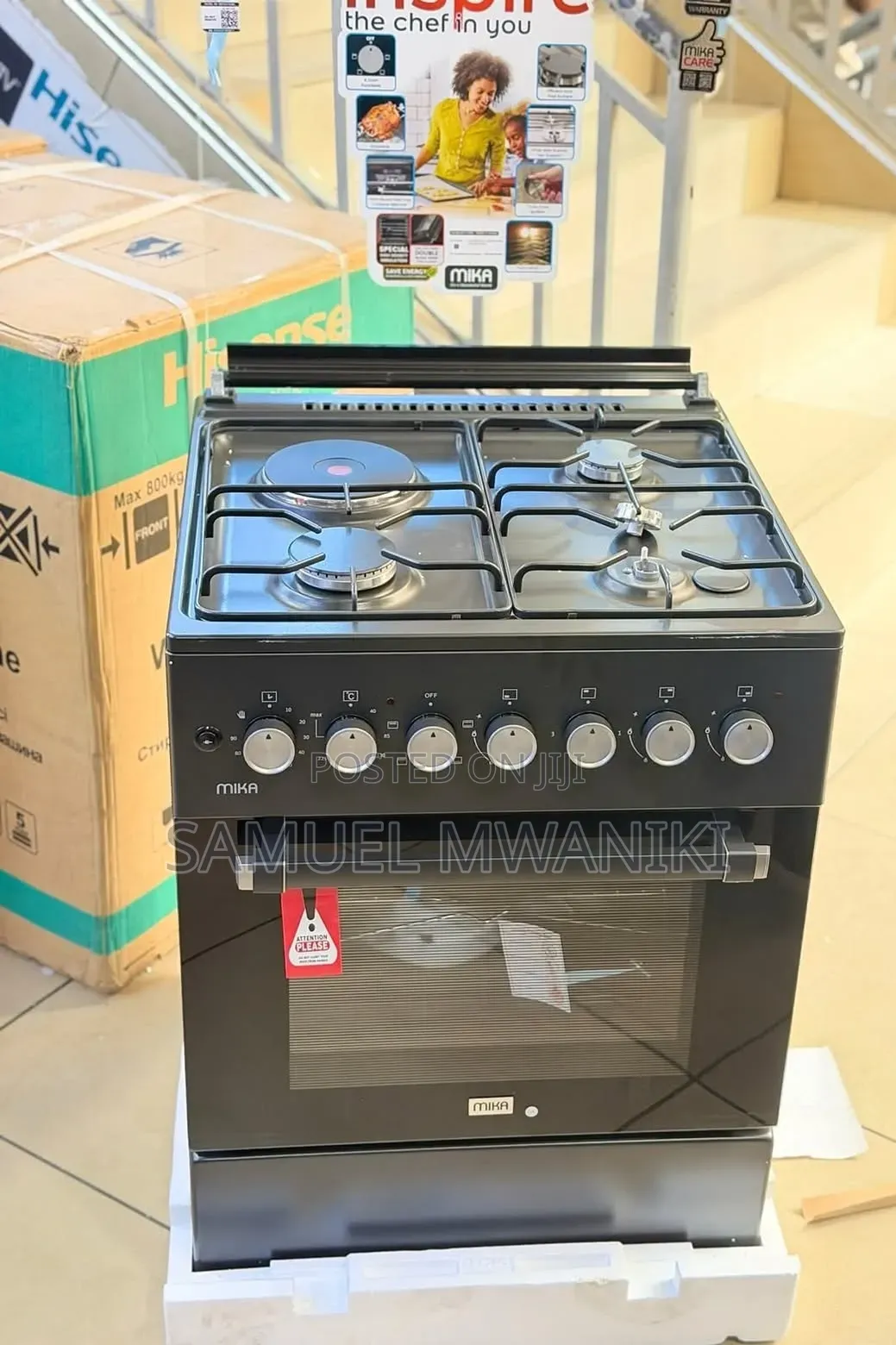 Mika 60 X 60 3 Gas + 1 Electric Hotplate With Electric Oven