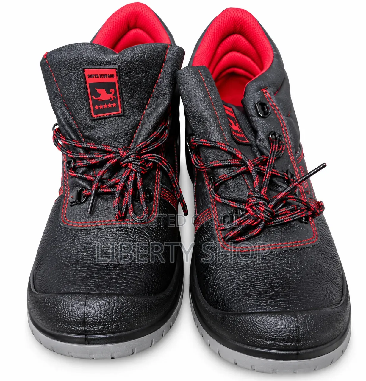 Winkler Safety Boots – Black and Red Heavy Duty Protective Work Boots