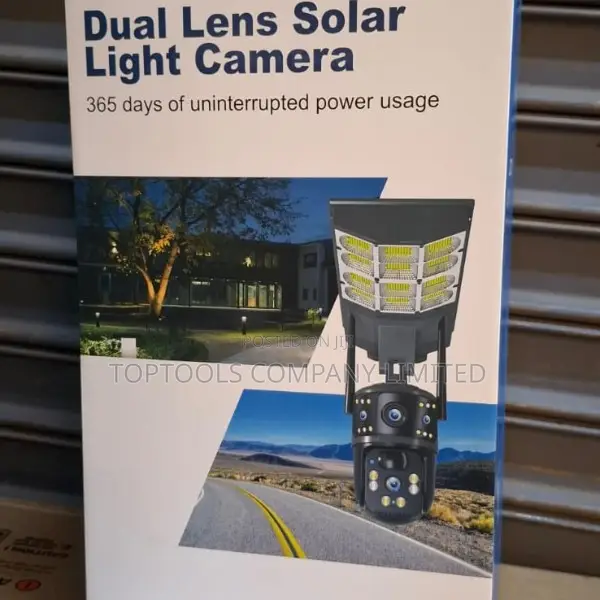 Smart Solar CCTV Camera HD Dual Lens With Light