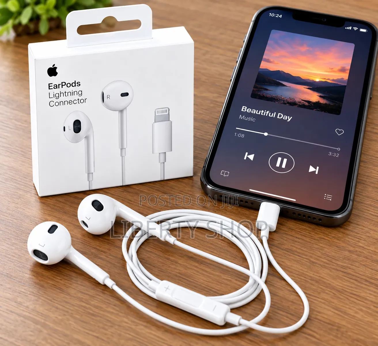 iPhone Lightning Earphones – White Wired Headphones With Microphone