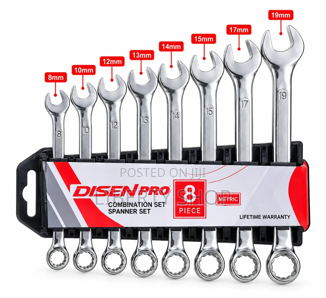 8-Piece Double Ring Spanner Set – Heavy Duty Combination Ring Wrenches