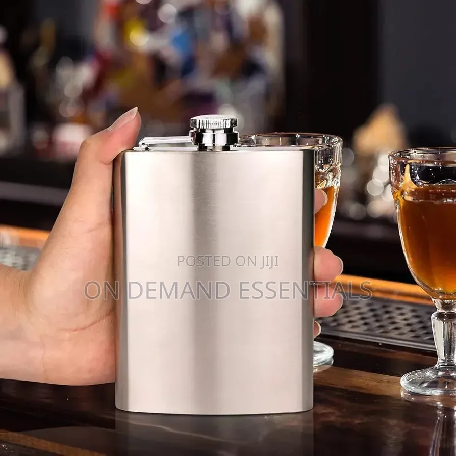 236ml Stainless Steel Silver Hip Flask