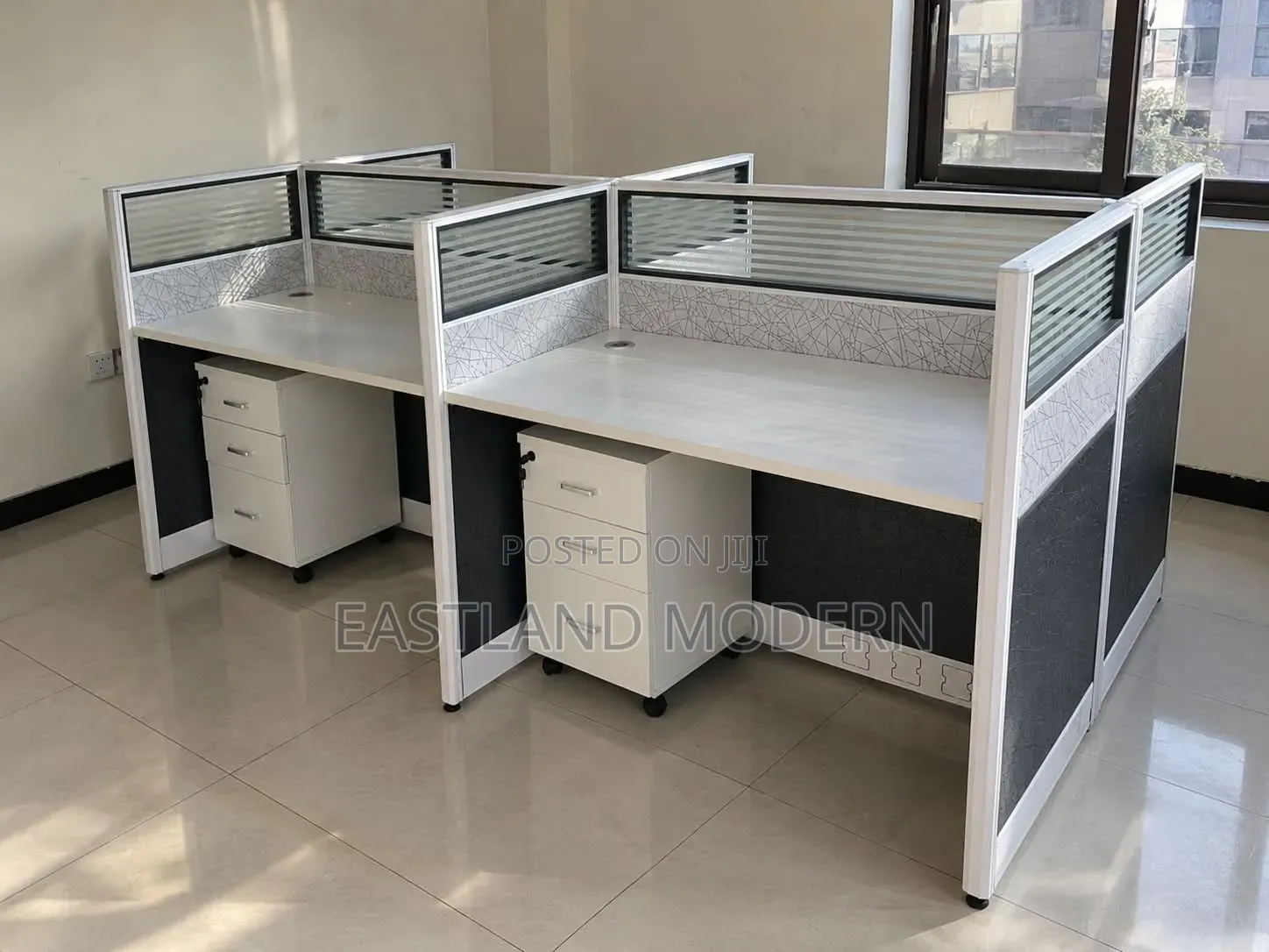 Four-Person Office Workstation.
