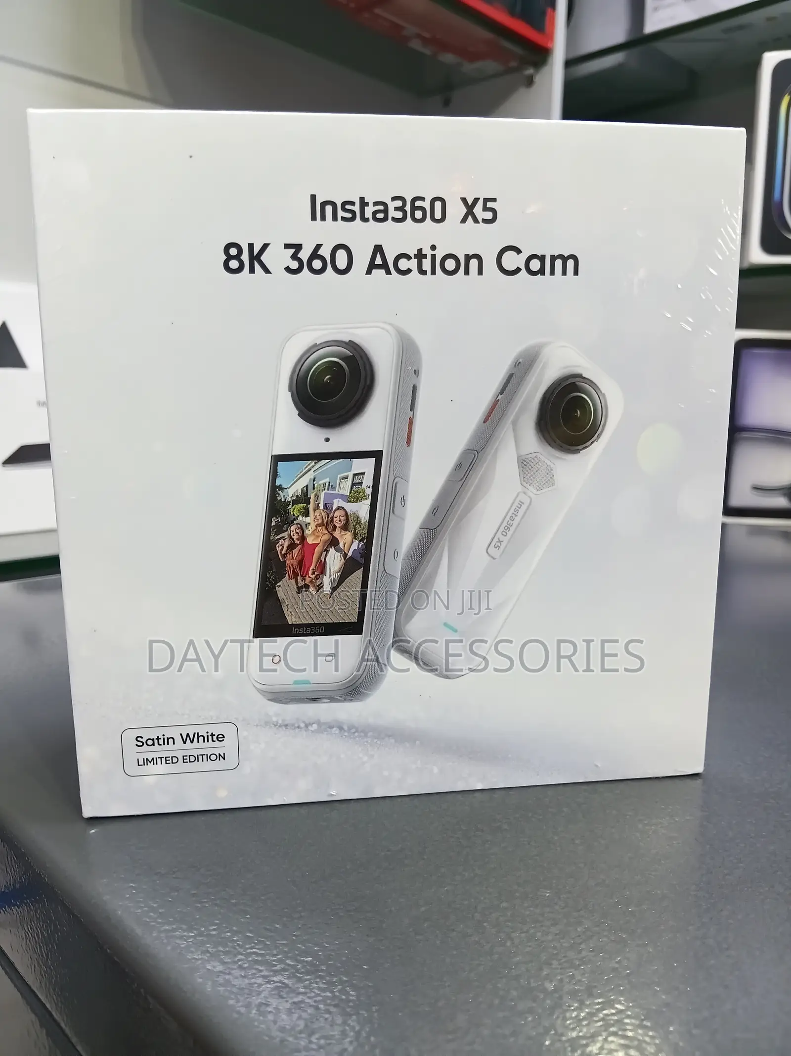 The Insta360 X5 8K 360 Action Cam (Satin White Limited Edition)