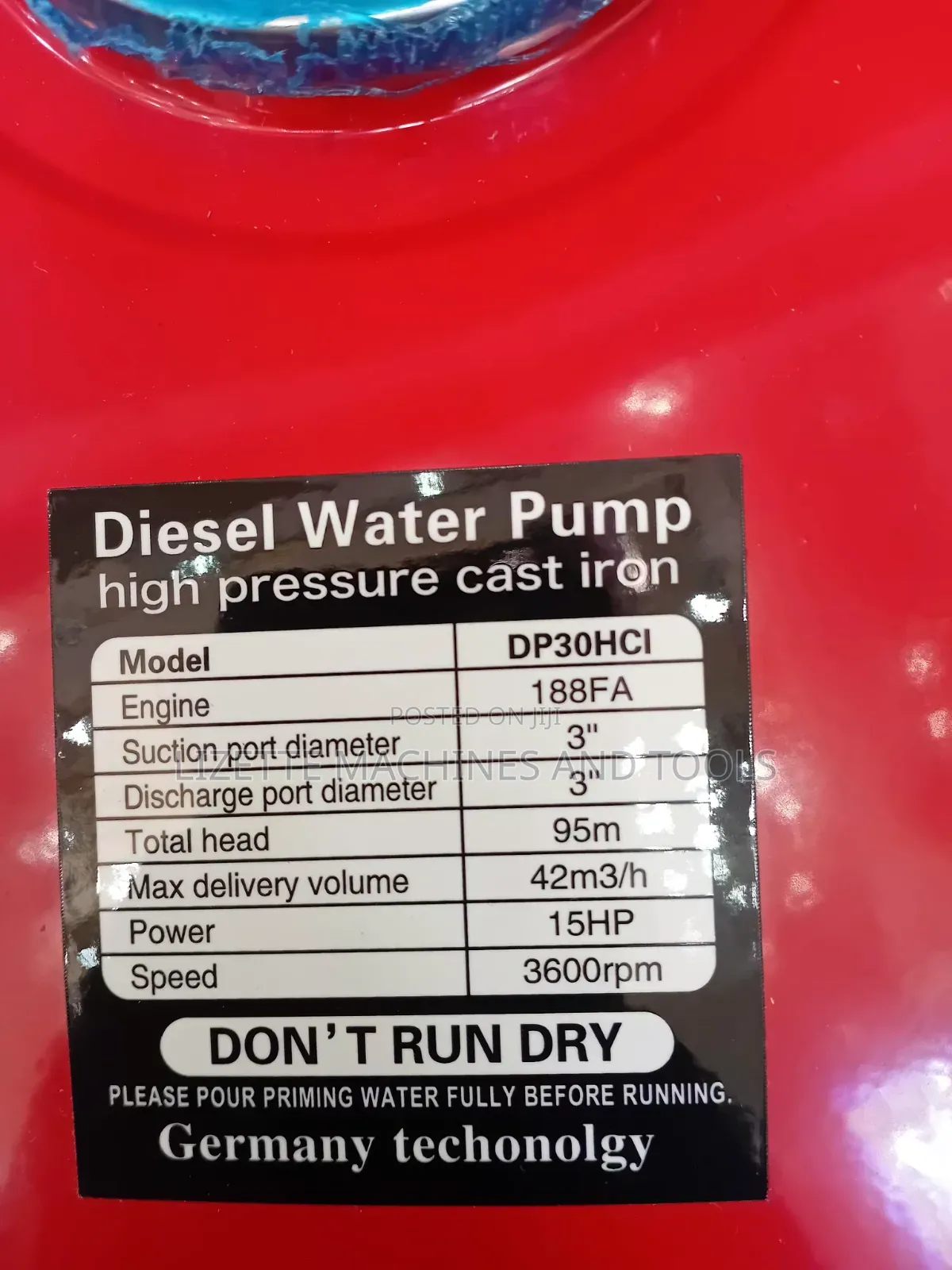 Pulsar DP30HCI 15hp High Pressure Diesel Water Pump 3"
