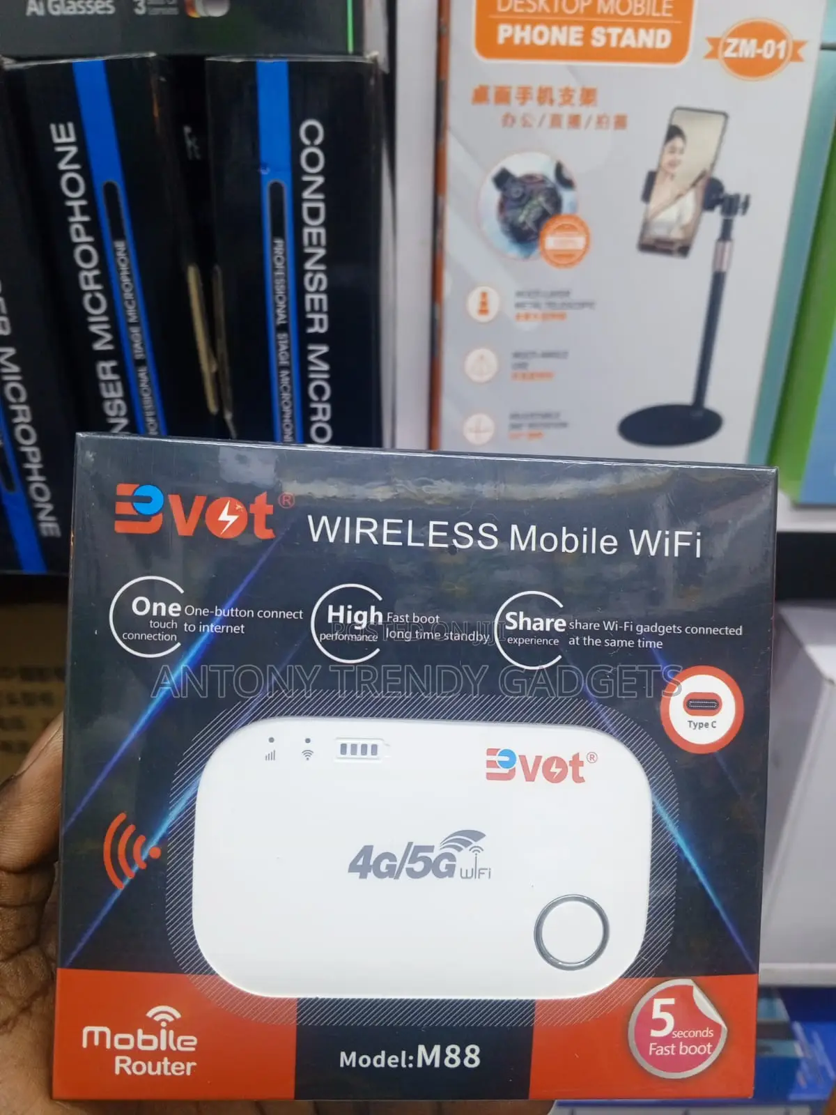 BVOT M88 Travel WiFi Router With Rechargeable Battery