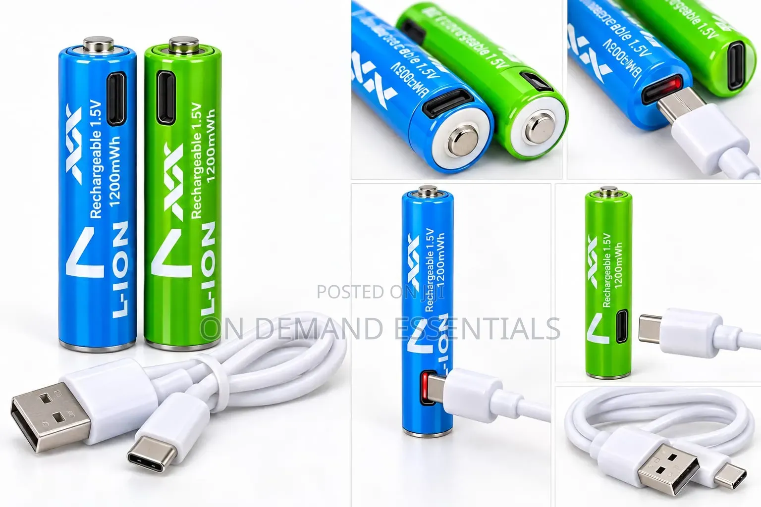 Rechargeable USB AAA Batteries 2pcs Rechargeable Batteries