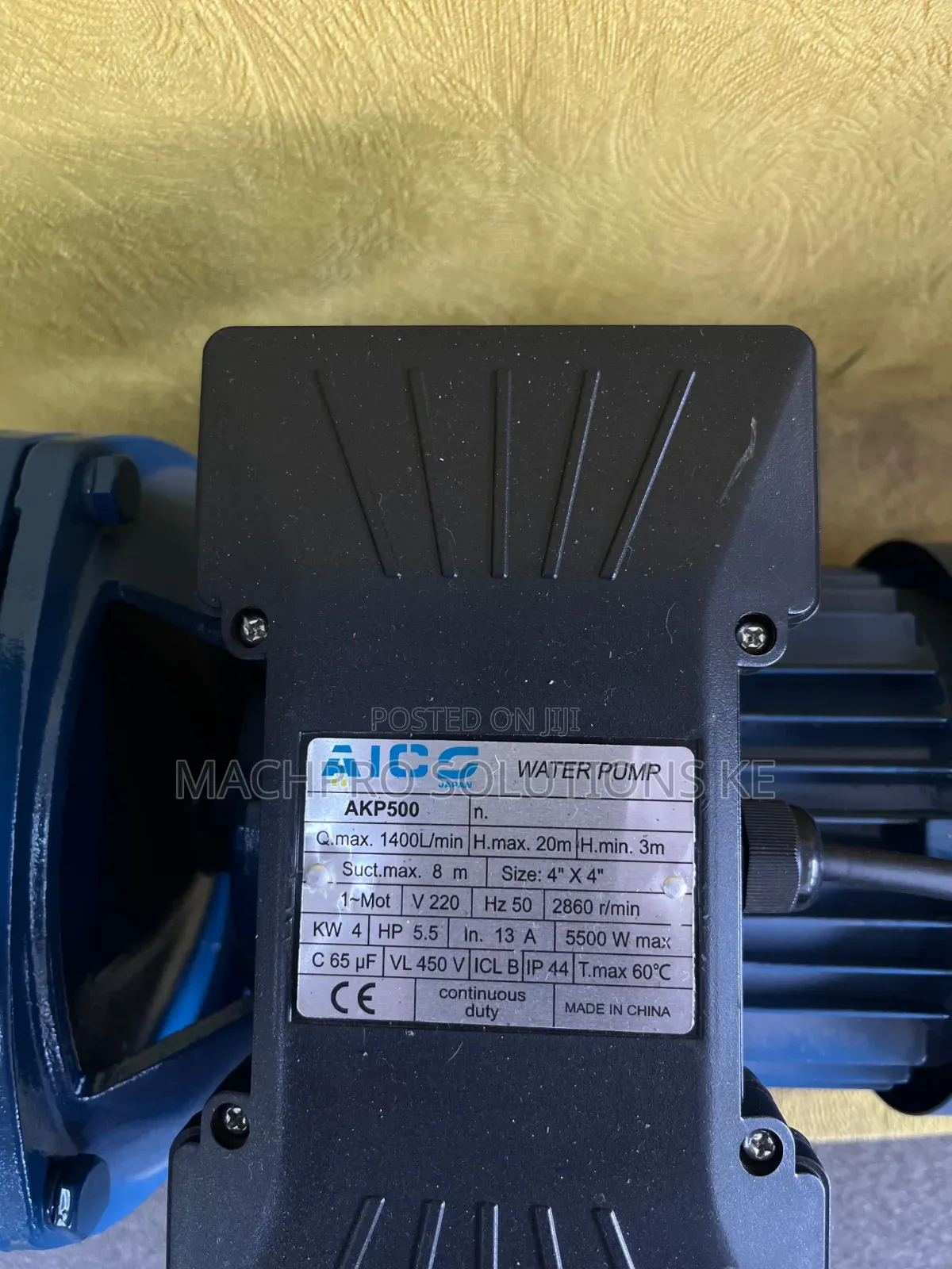 Aico Electric Water Pump Machine (3HP / 2.2kW) – Heavy Duty Booster