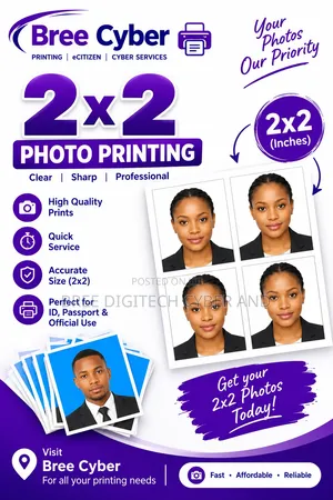 2inches by 2inches Passport Photo Printing