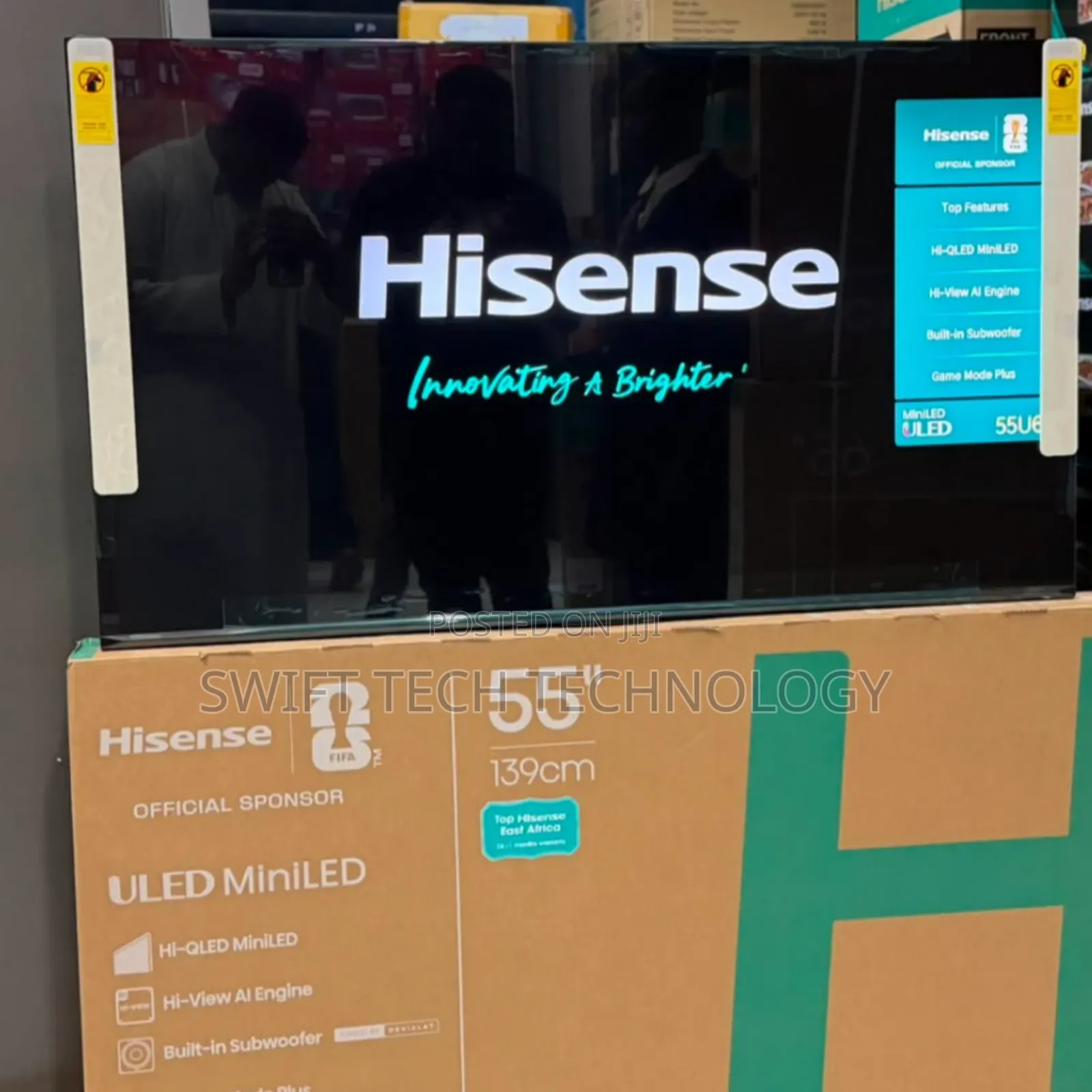Hisense 55 Inch U6 Series Mini-Led ULED 4K VIDAA, Dolby Vision
