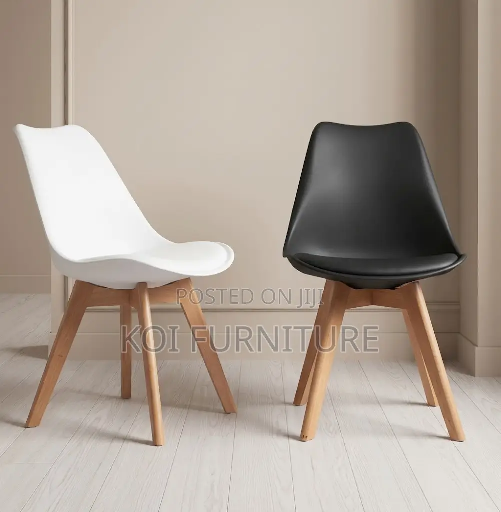 Dining Chairs; Eames Armless Cushioned Modern Dining Seat