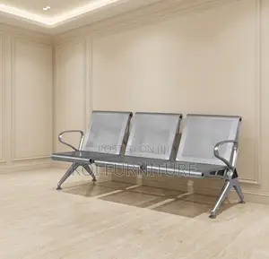 Office Bench; Three Seater Metallic Armed Reception Bench