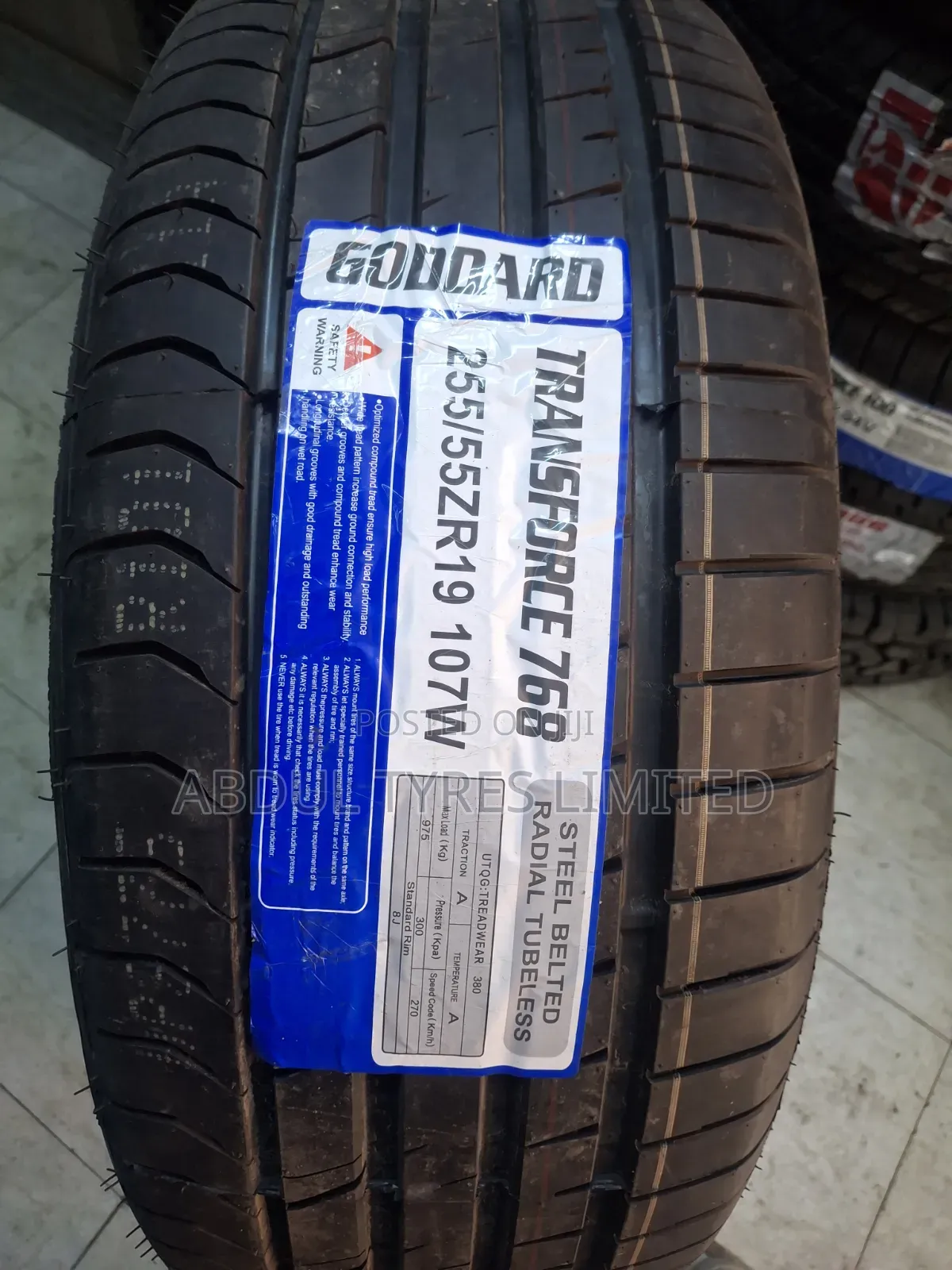 255/55r19 Goddard Transforce Tire