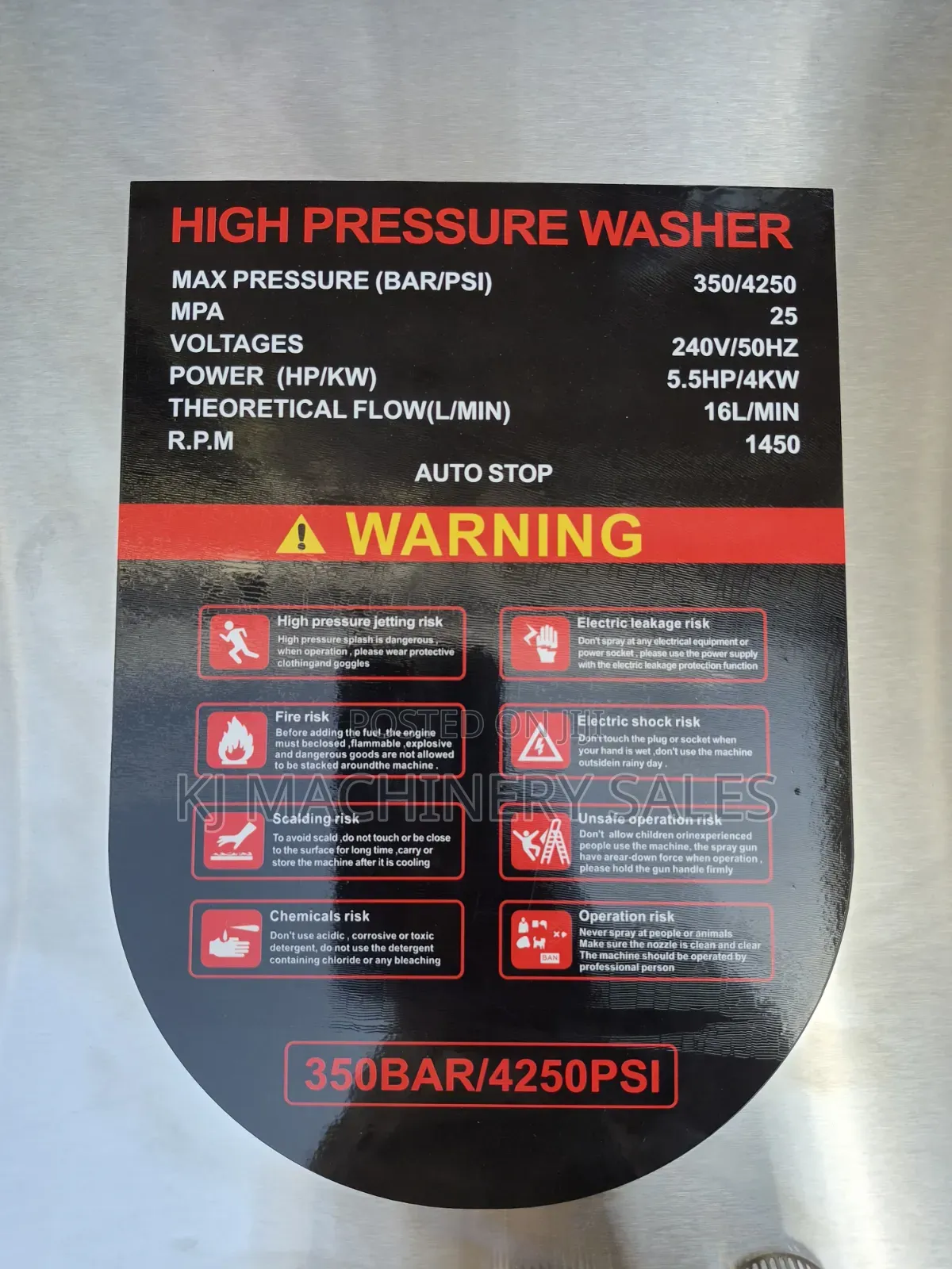 4250psi High Pressure Washer